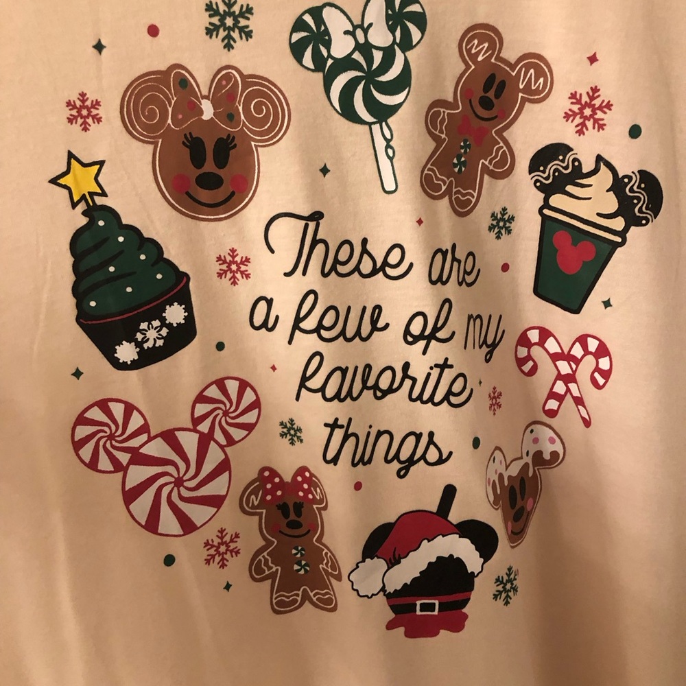 Disney Christmas Graphic Tee with Festive Treats
